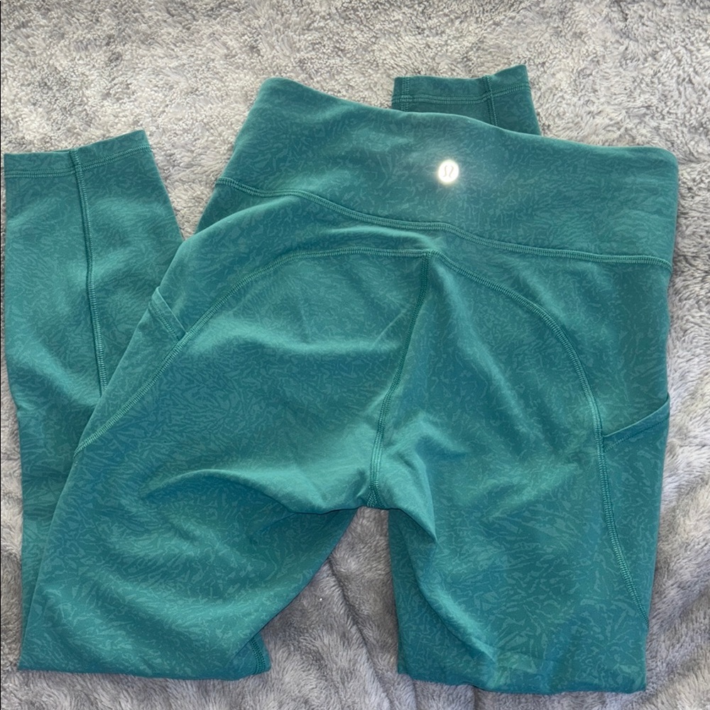 lululemon athletica Green Leggings High Waist Moisture-Wicking